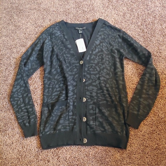 NWT forever 21 black &gray button down cardigan - Picture 1 of 5